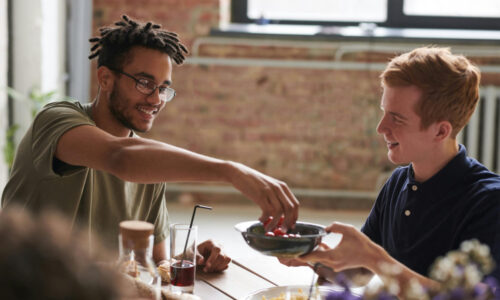 sharing food